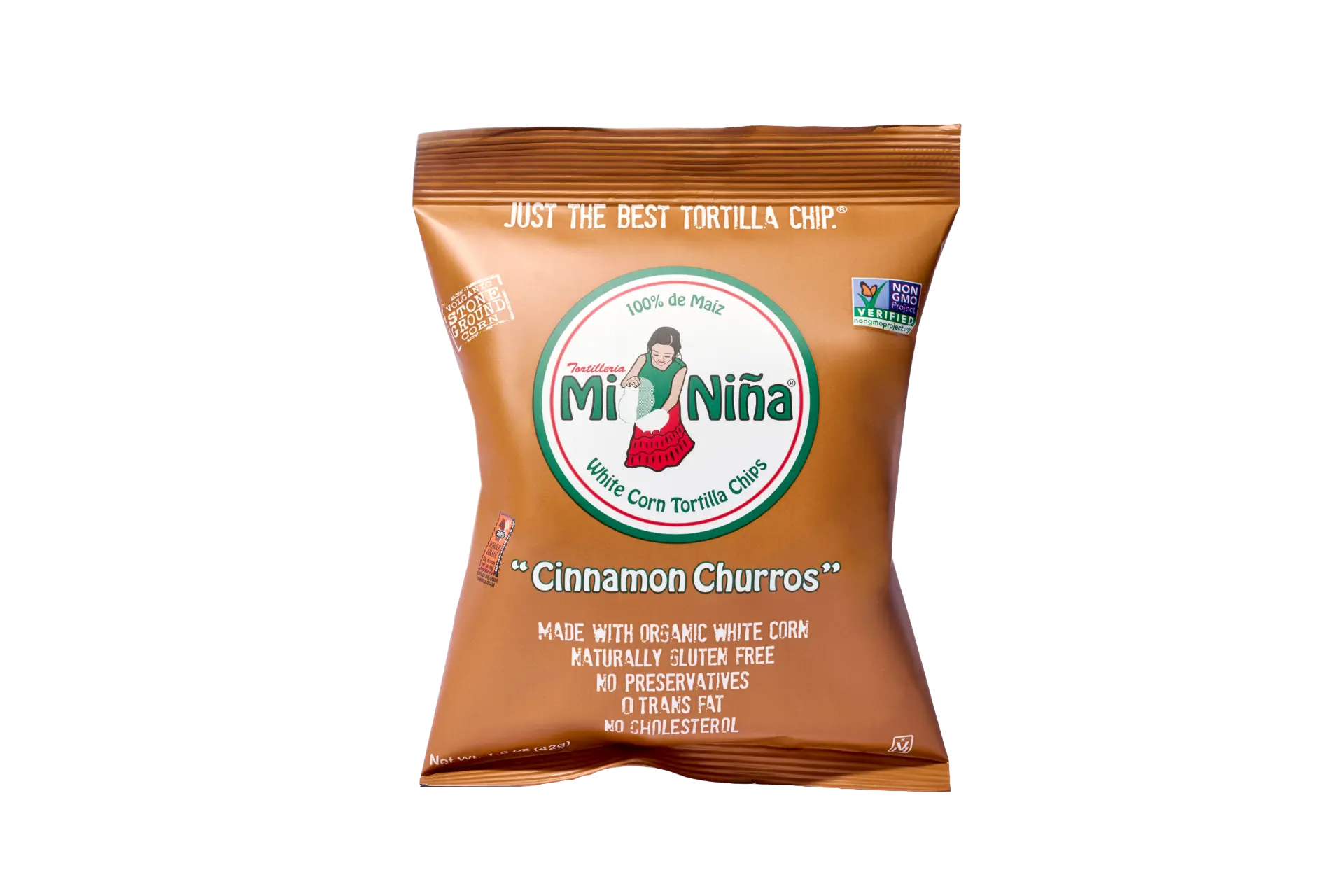 Cinnamon “Churros” Tortilla Chip - 24 Pack / 1.5 oz – Mi Niña Tortilla