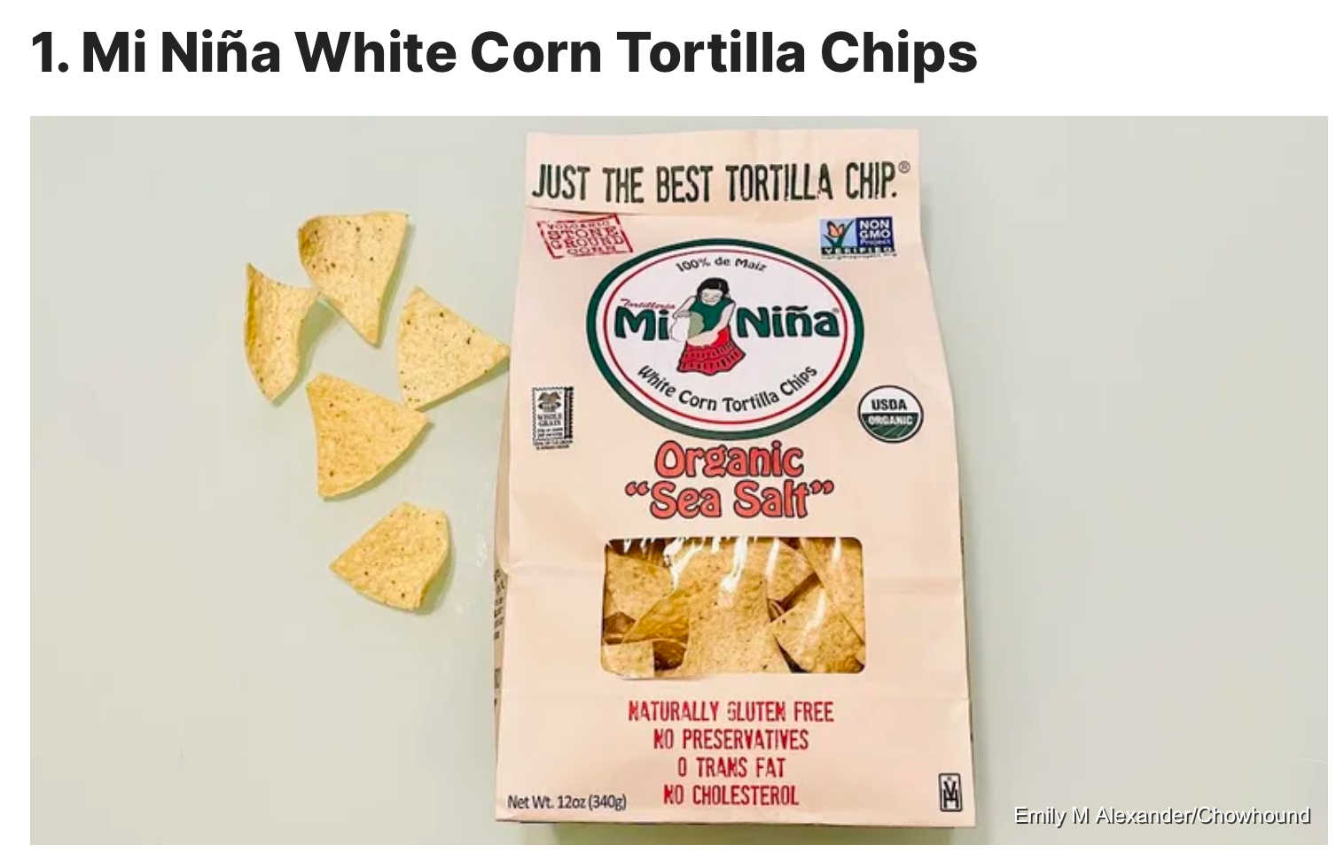 15 Store-Bought Tortilla Chips, Ranked Worst To Best-Mi Niña Tortilla