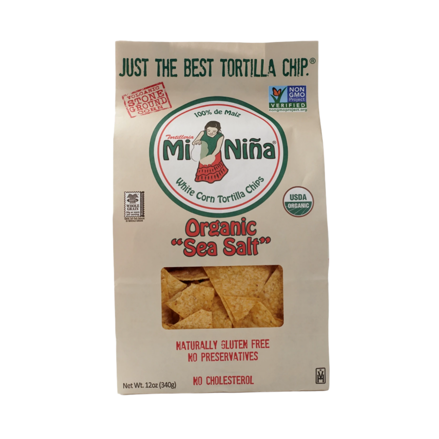 CASE - Organic “Sea Salt” White Corn Tortilla Chip