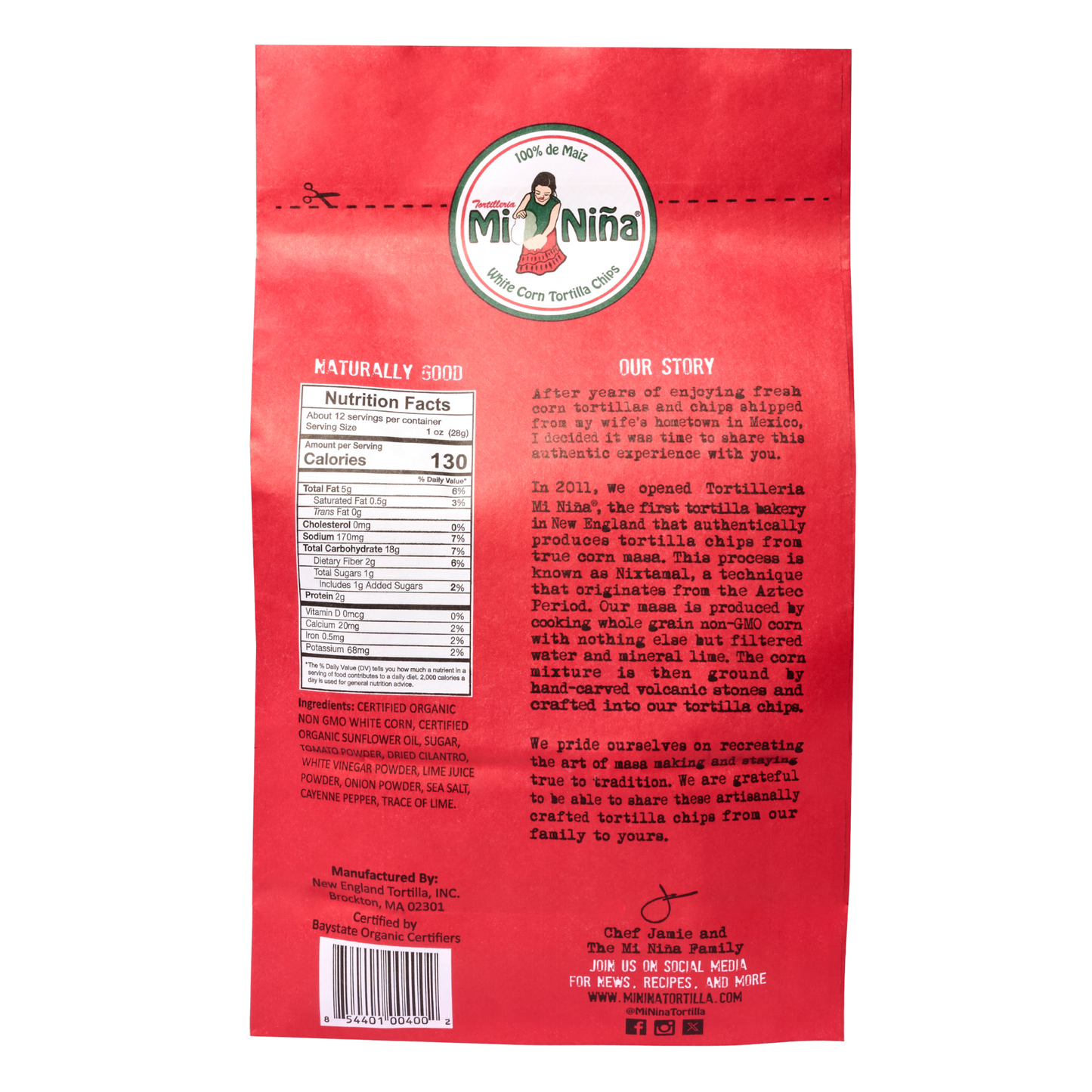 CASE - “Pico de Gallo” Tortilla Chip-Mi Niña Tortilla