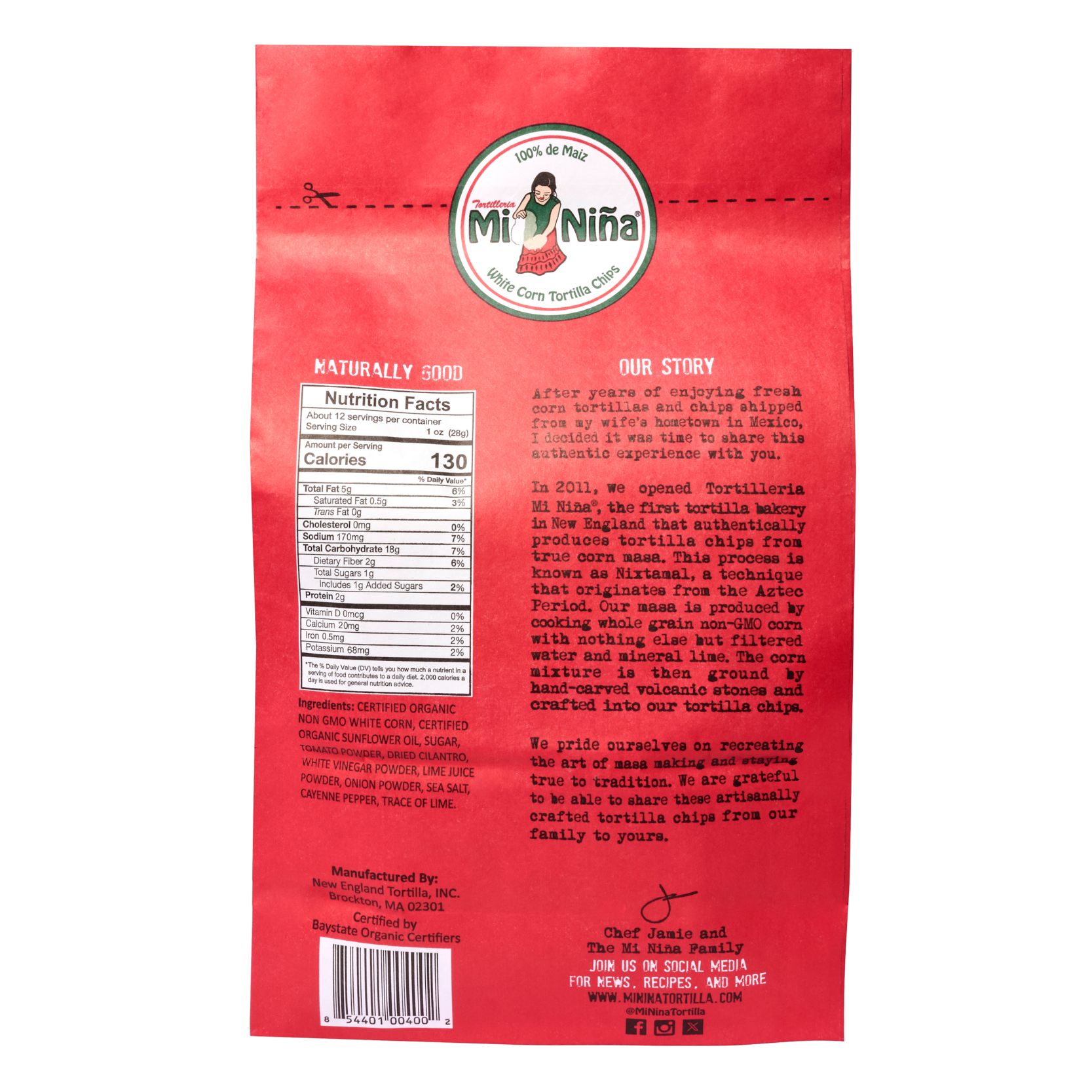 CASE - “Pico de Gallo” Tortilla Chip-Mi Niña Tortilla